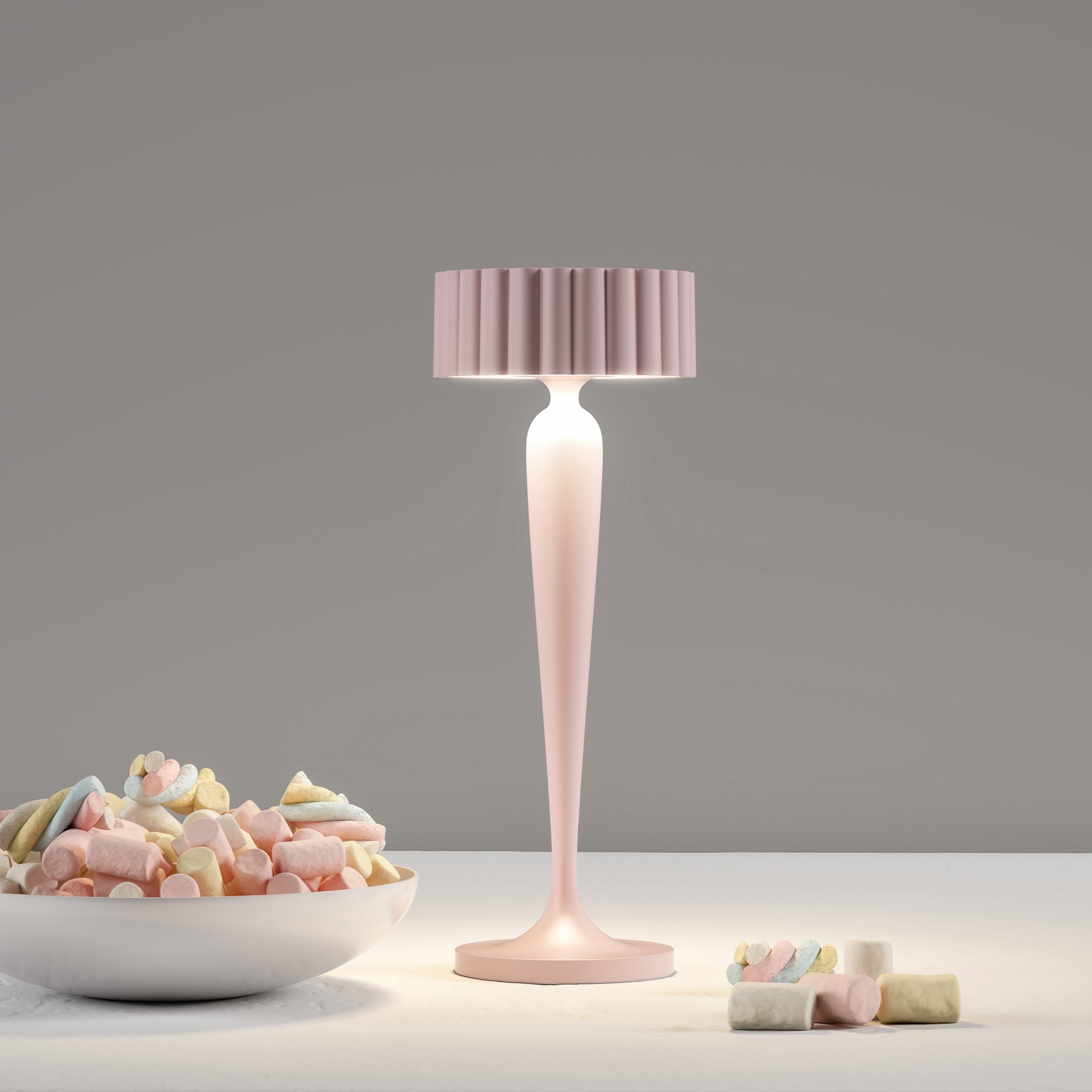 Twiggy - Lampe De Table Sans Fil - Aluminium - Rose