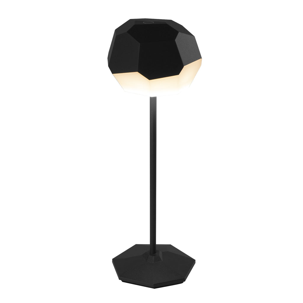 Stone - Lampe De Table Sans Fil - Aluminium - Noir