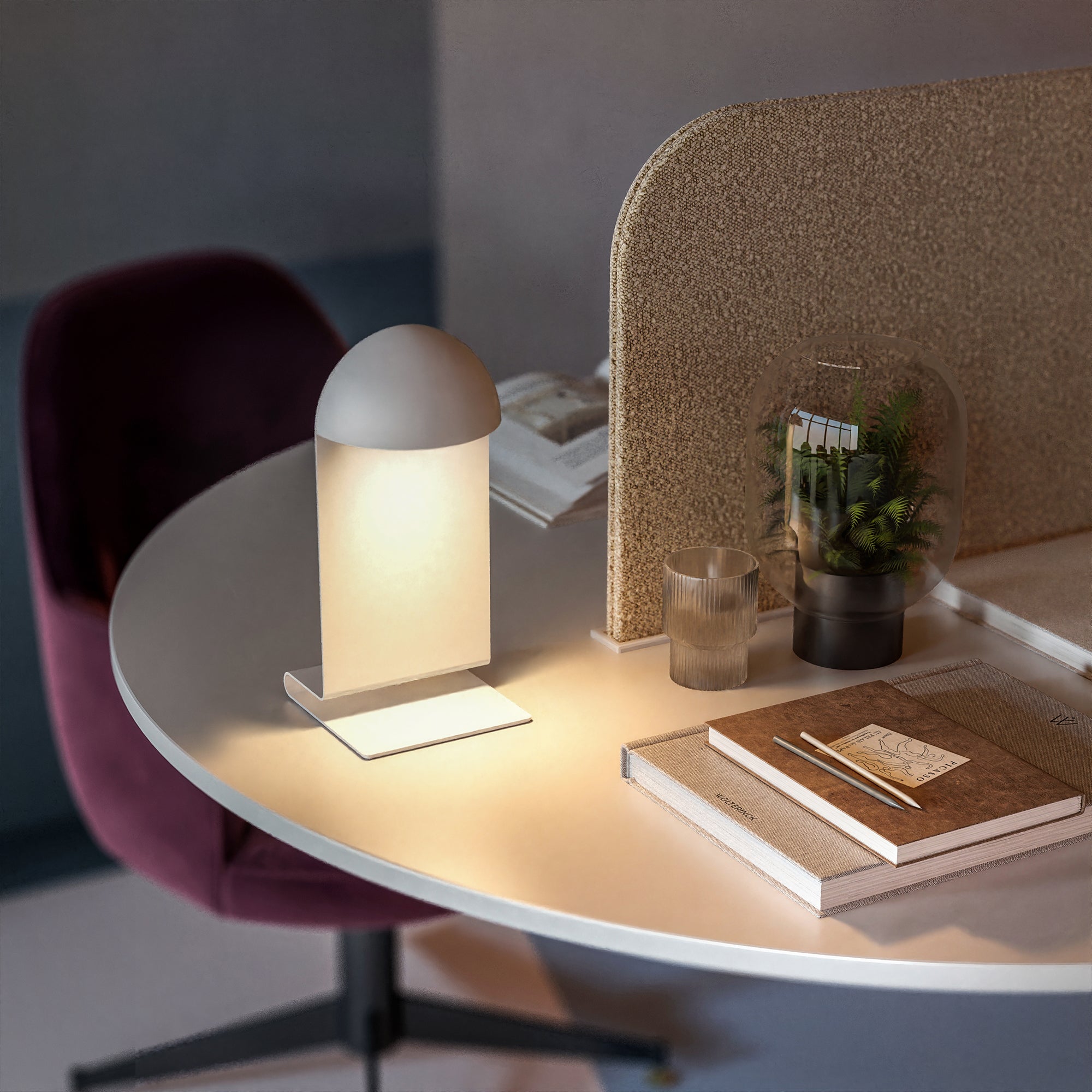 Lampe De Table Sans Fil - Midi White