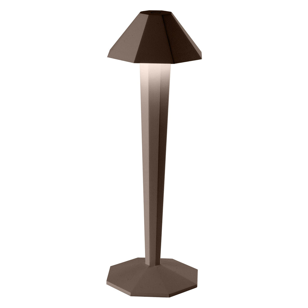 Krypton - Lampe De Table Sans Fil - Aluminium - Marron