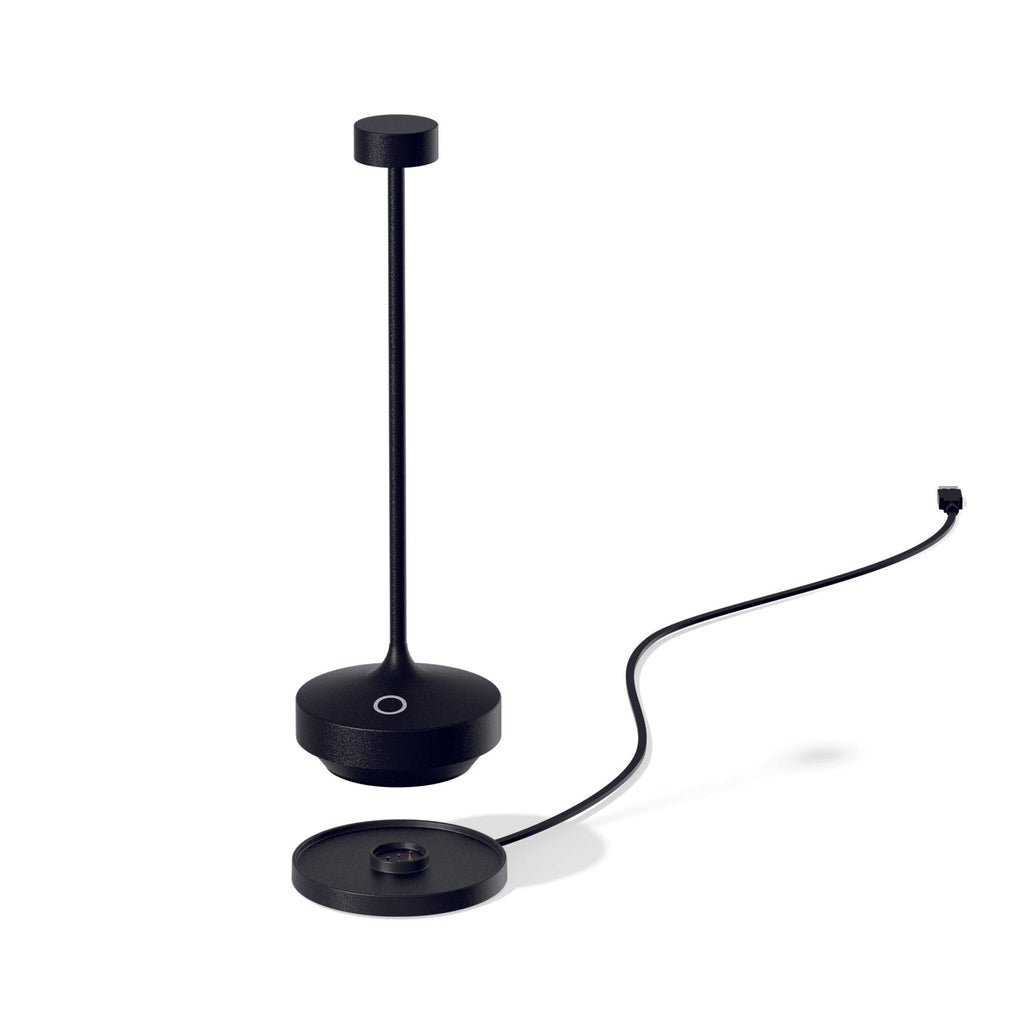 Ruby - Lampe De Table Sans Fil - Acier - Noir