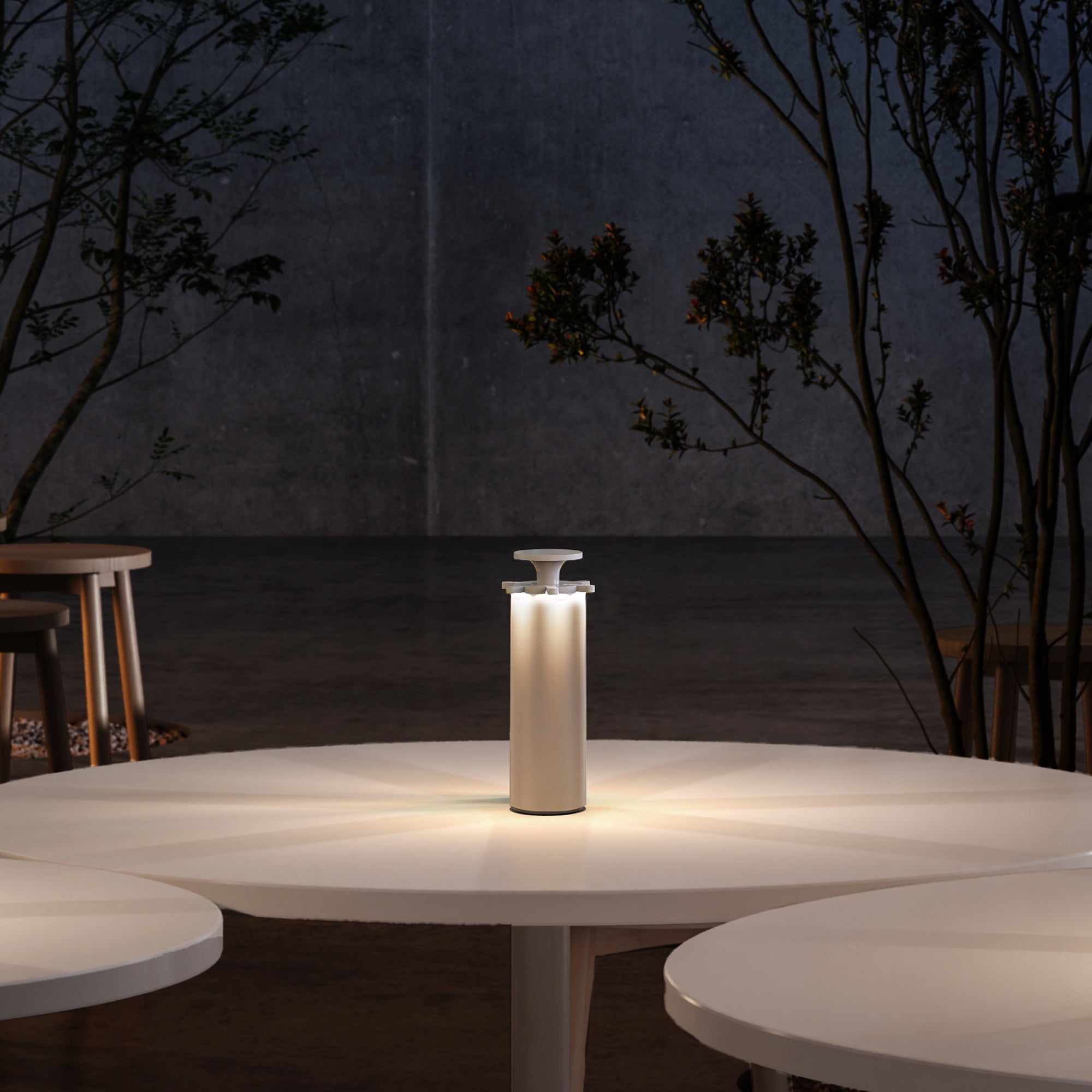 Firework - Lampe De Table Sans Fil - Aluminium - Blanc