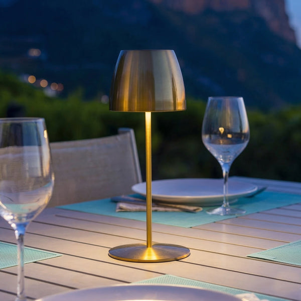 Orlum - Lampe De Table Sans Fil - Acier - Doré