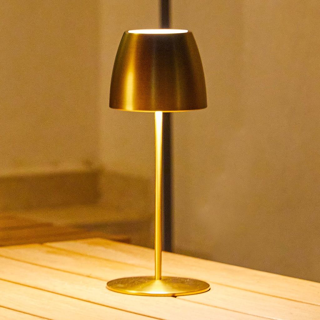 Orlum - Lampe De Table Sans Fil - Acier - Doré