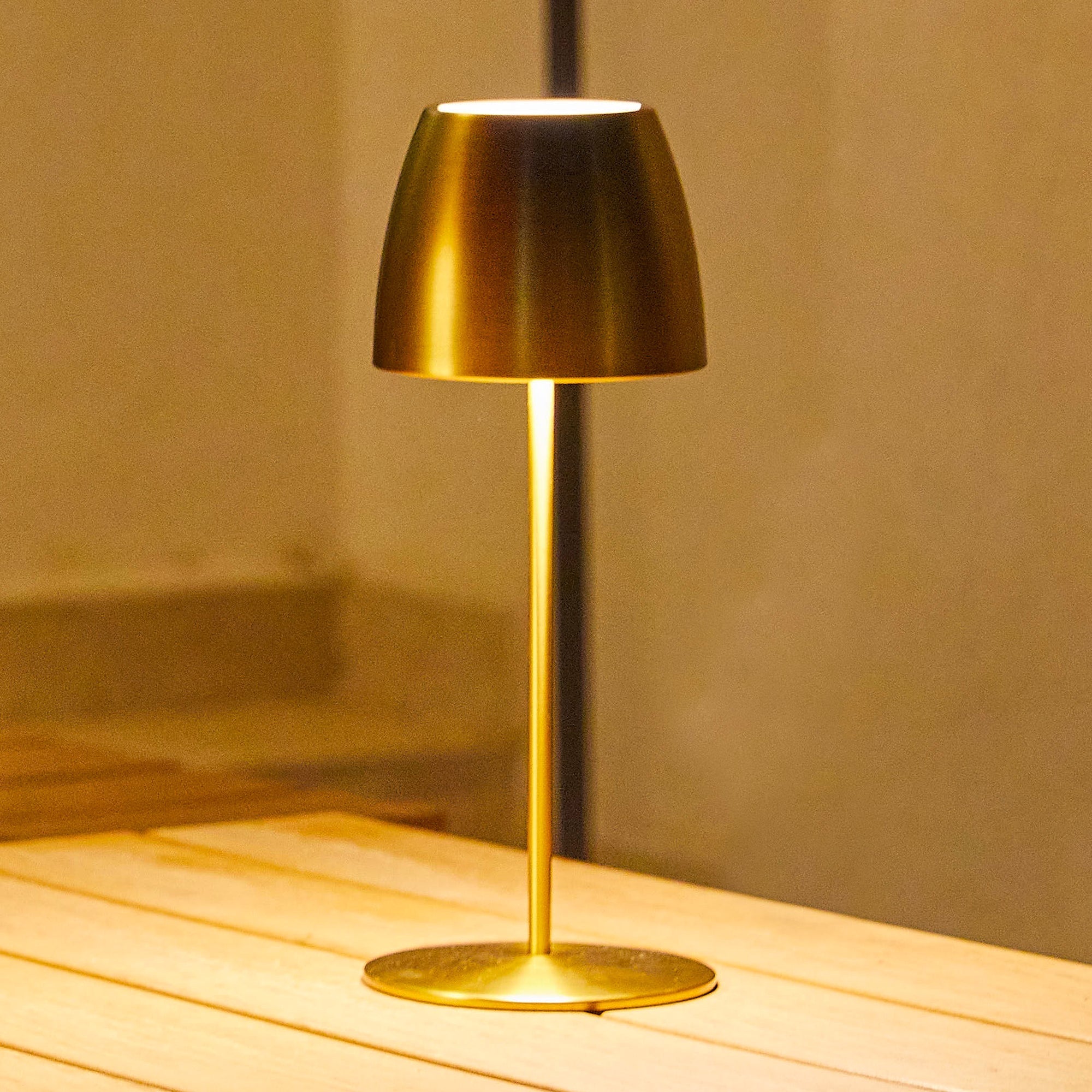 Orlum - Lampe De Table Sans Fil - Acier - Doré