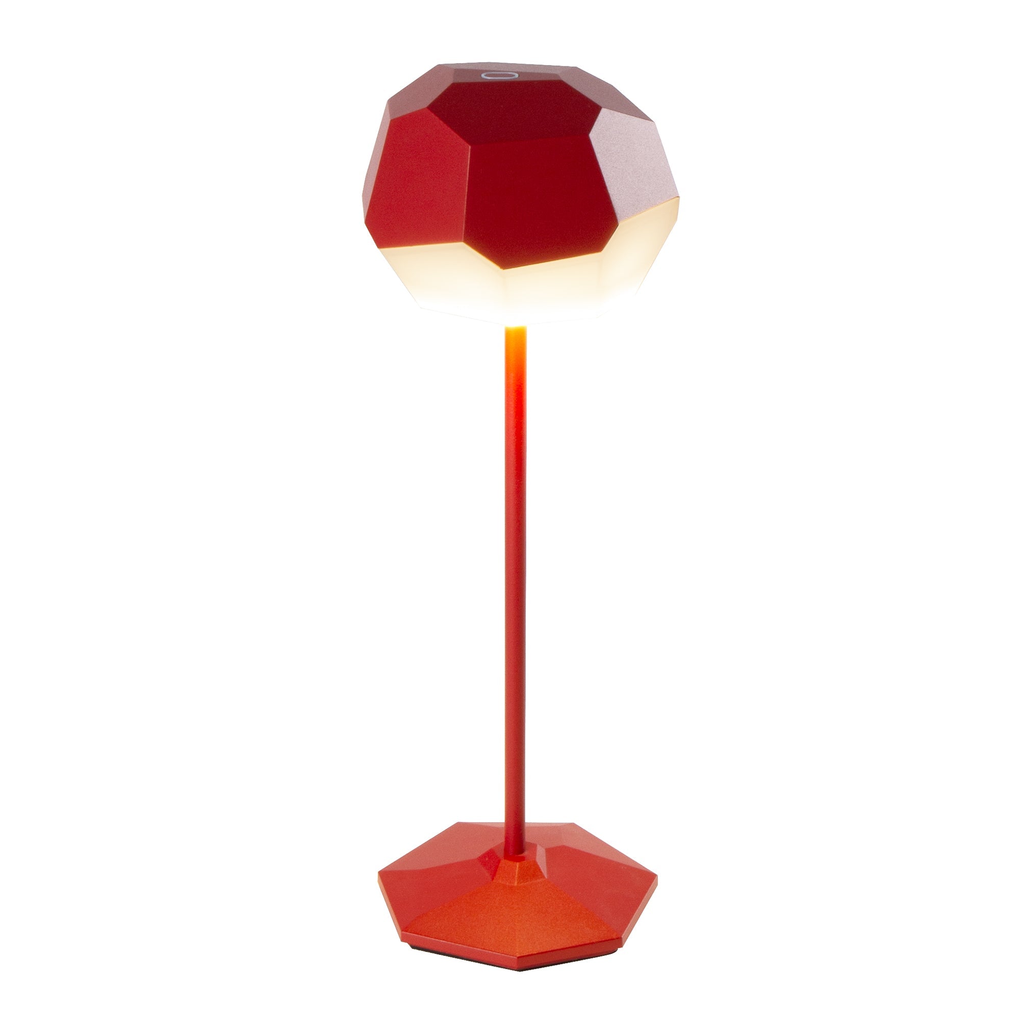 Stone - Lampe De Table Sans Fil - Aluminium - Rouge