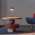 Stone - Lampe De Table Sans Fil - Aluminium - Rouge