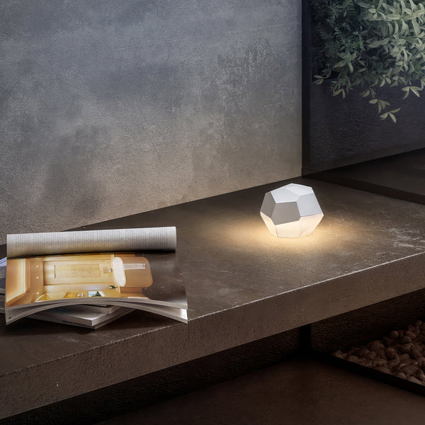 Stone - Lampe De Table Sans Fil - Aluminium - Blanc