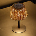 Amira - Lampe De Table Solaire - Polyrotin - Beige