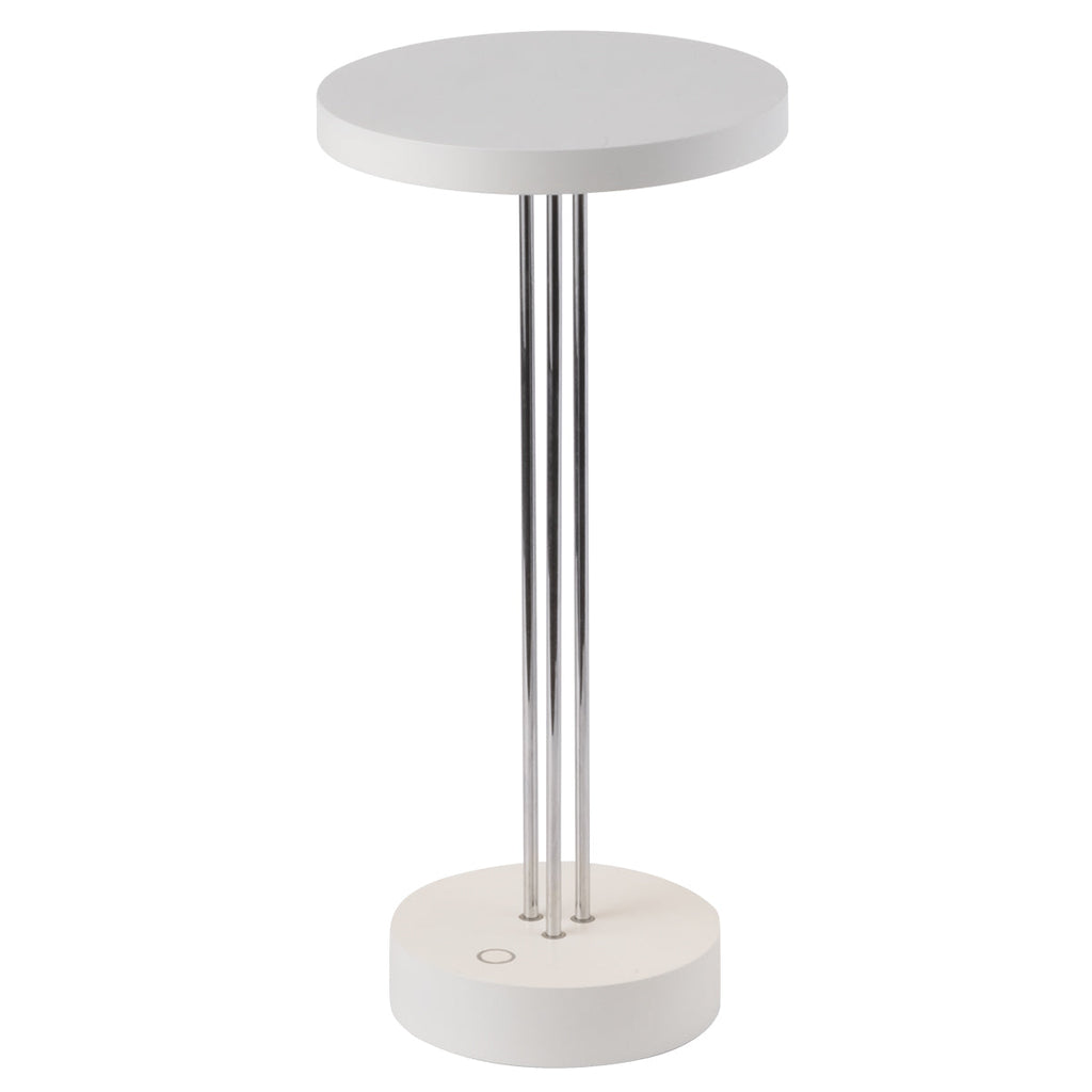 Trizio - Lampe De Table Sans Fil - Aluminium - Blanc