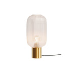 lampe lou a poser en verre cannele