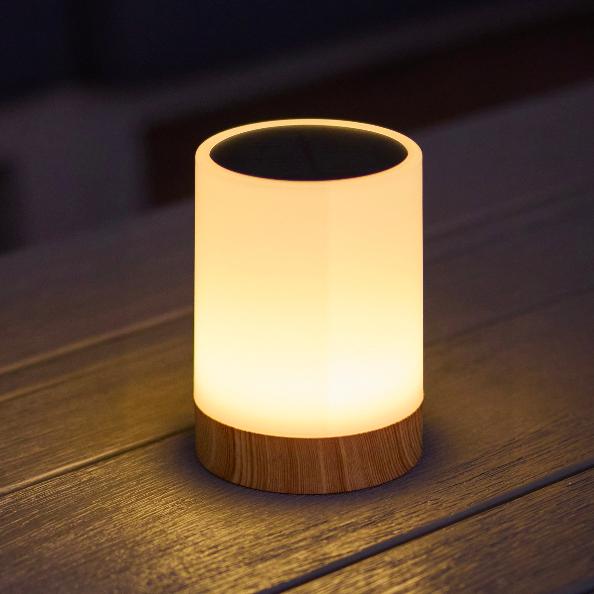 Duolight - Lampe De Table Solaire - Plastique - Blanc
