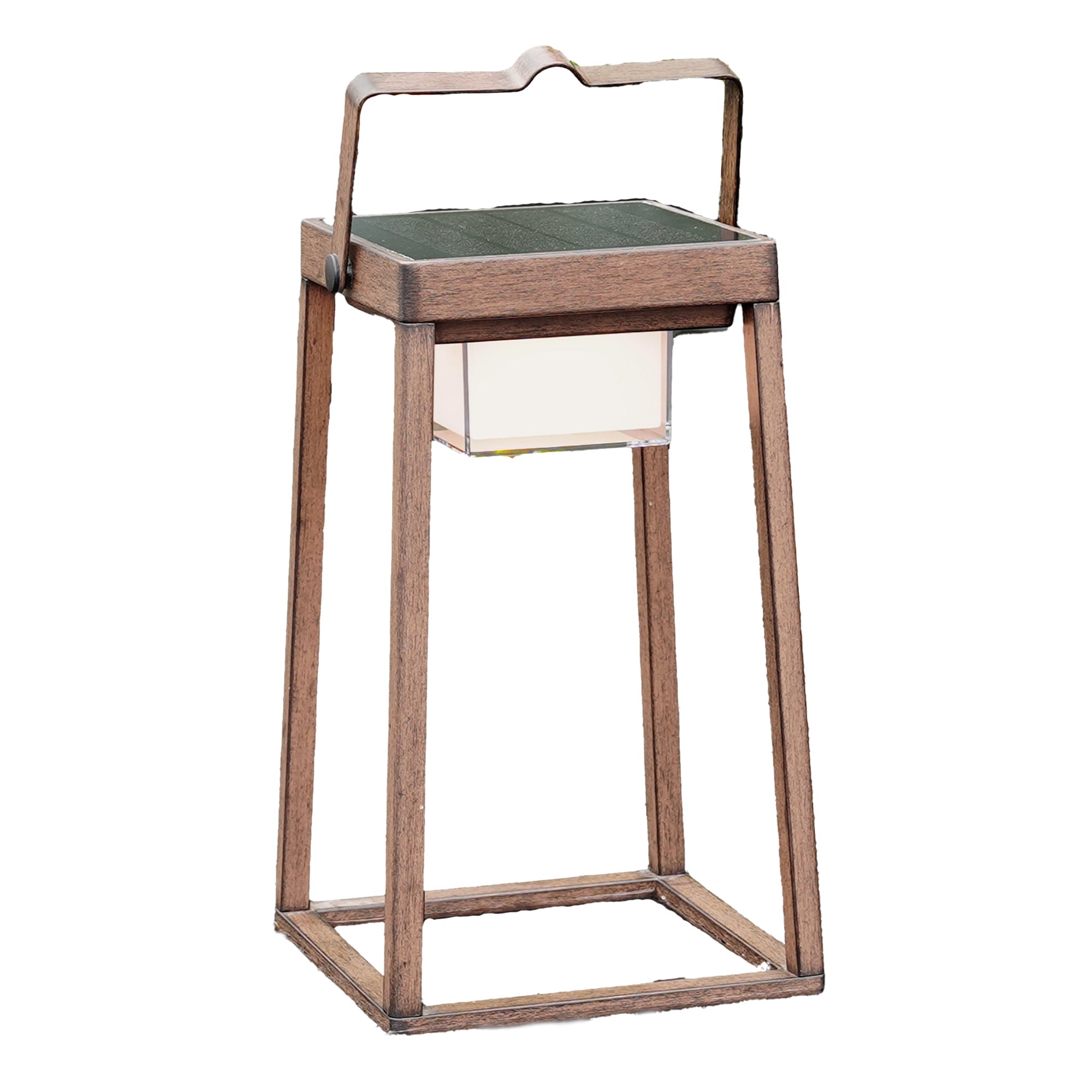 Verona - Lanterne Solaire - Aluminium - Marron