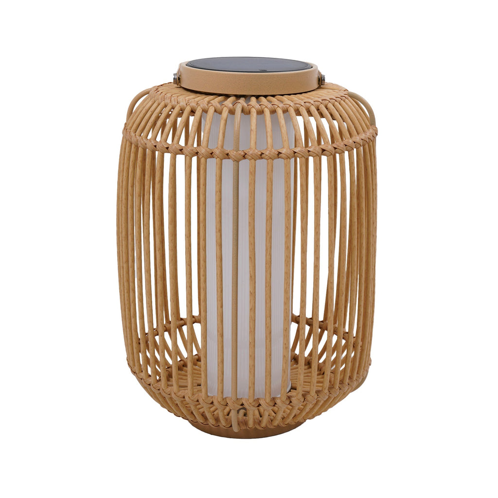 Mariel - Lanterne Solaire - Rotin - Beige