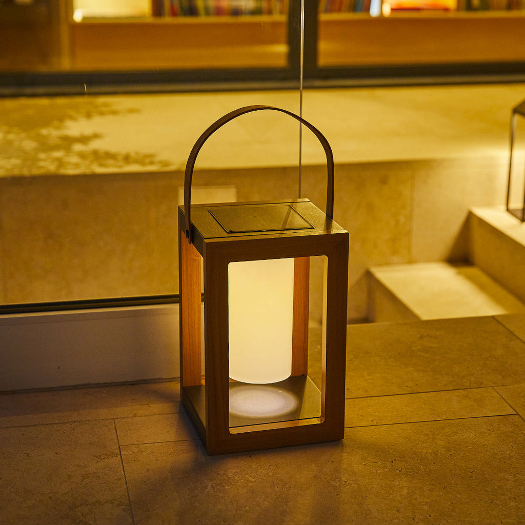 Seraphina - Lanterne Solaire - Aluminium - Marron