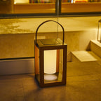 Seraphina - Lanterne Solaire - Aluminium - Marron