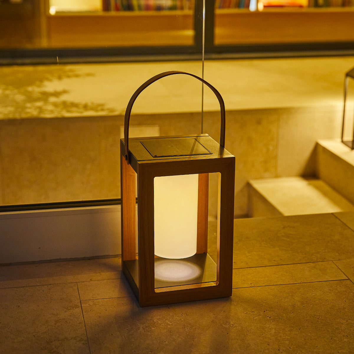 Seraphina - Lanterne Solaire - Aluminium - Marron