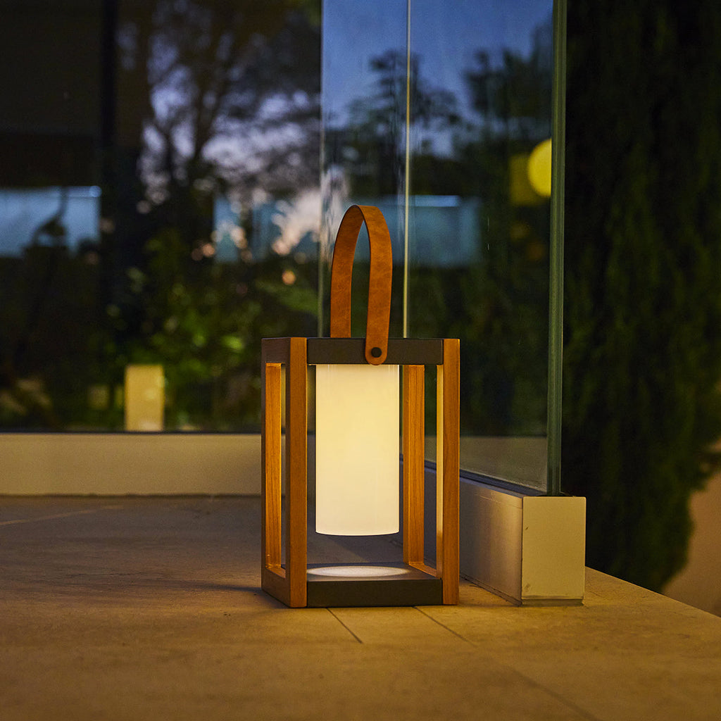 Seraphina - Lanterne Solaire - Aluminium - Marron