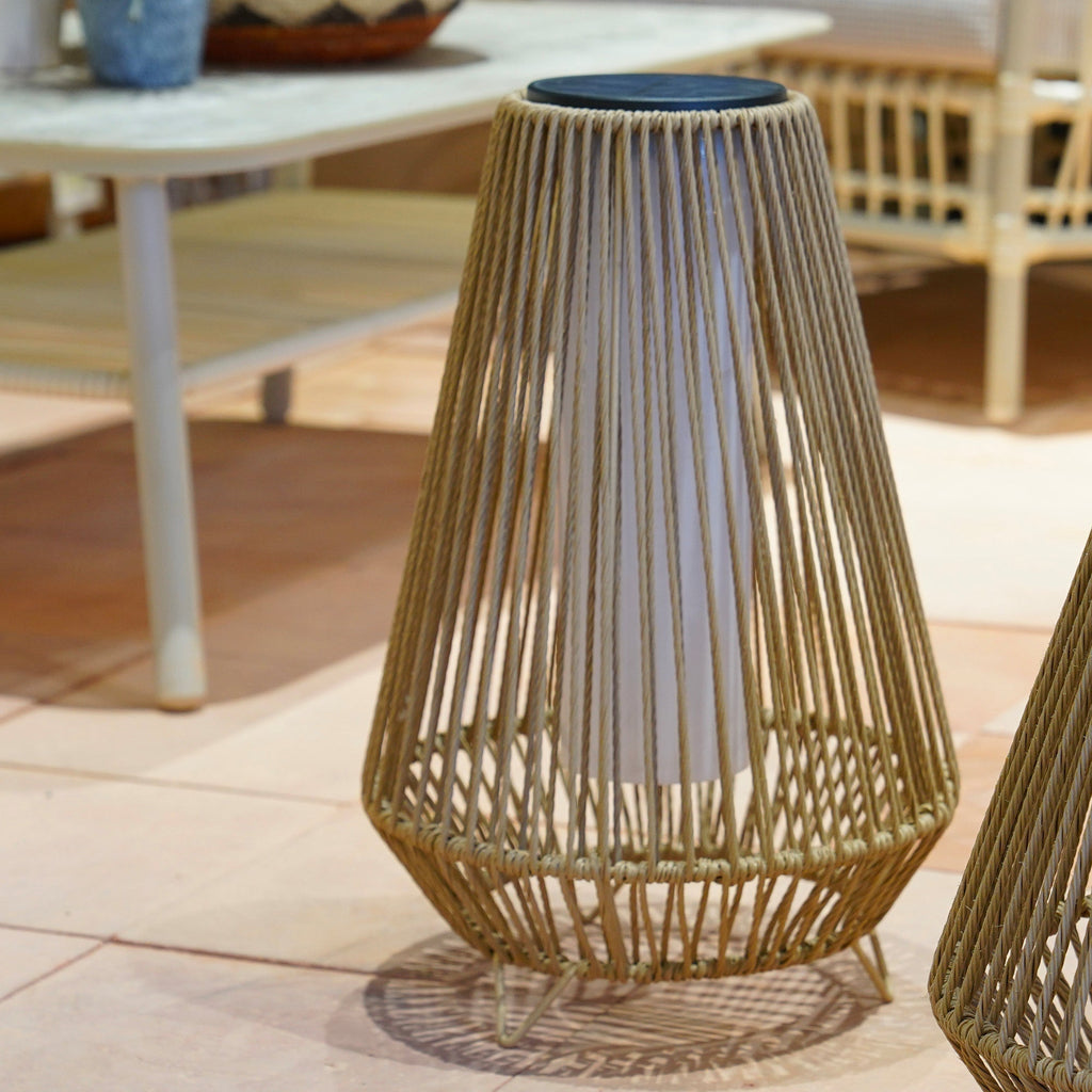 Salomea - Lanterne Solaire - Rotin - Beige