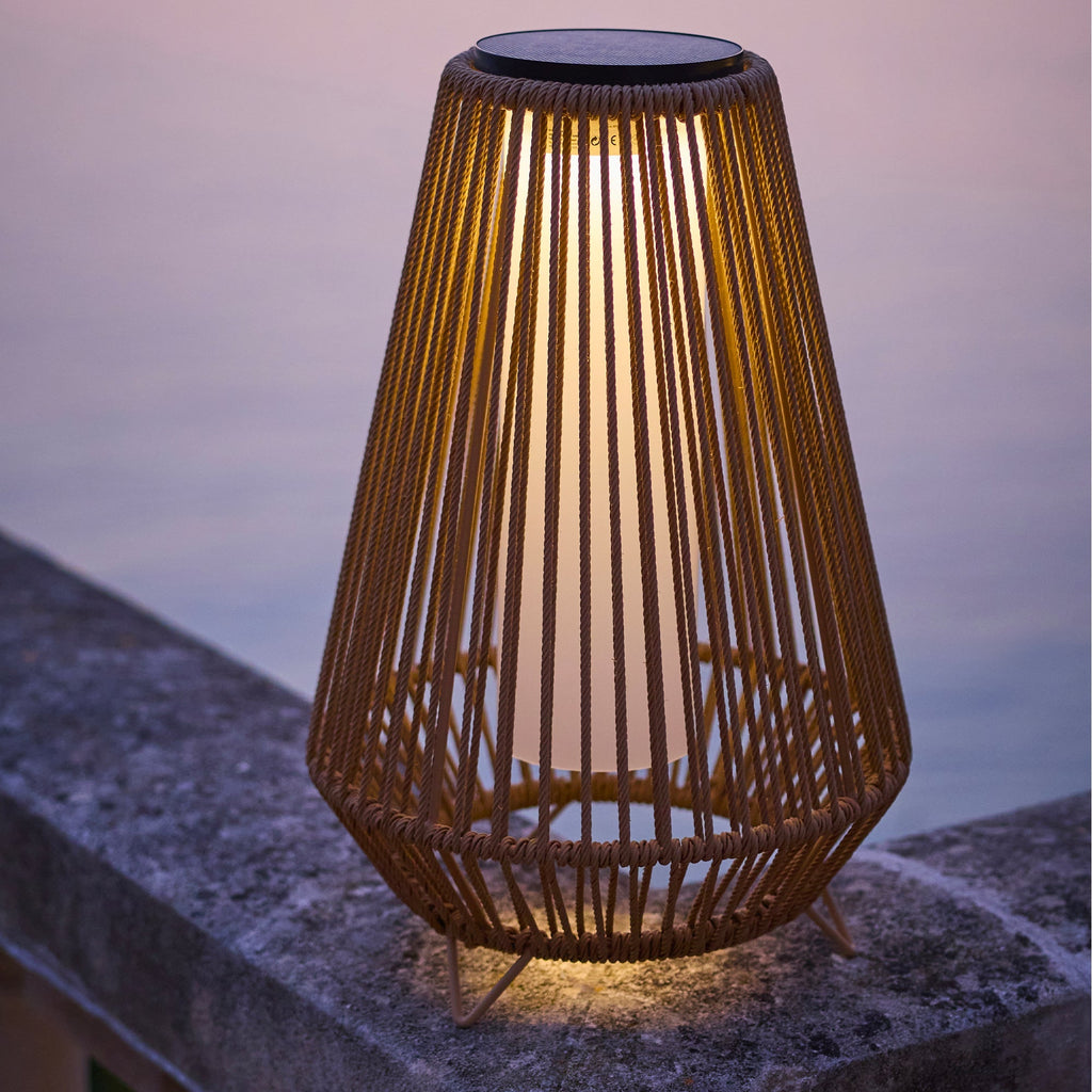 Salomea - Lanterne Solaire - Rotin - Beige