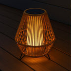Salomea - Lanterne Solaire - Rotin - Beige