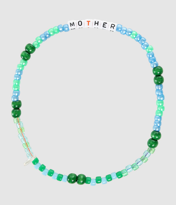 Lauren Rubinski - Collier Love Beads Mother Vert Bleu - Femme