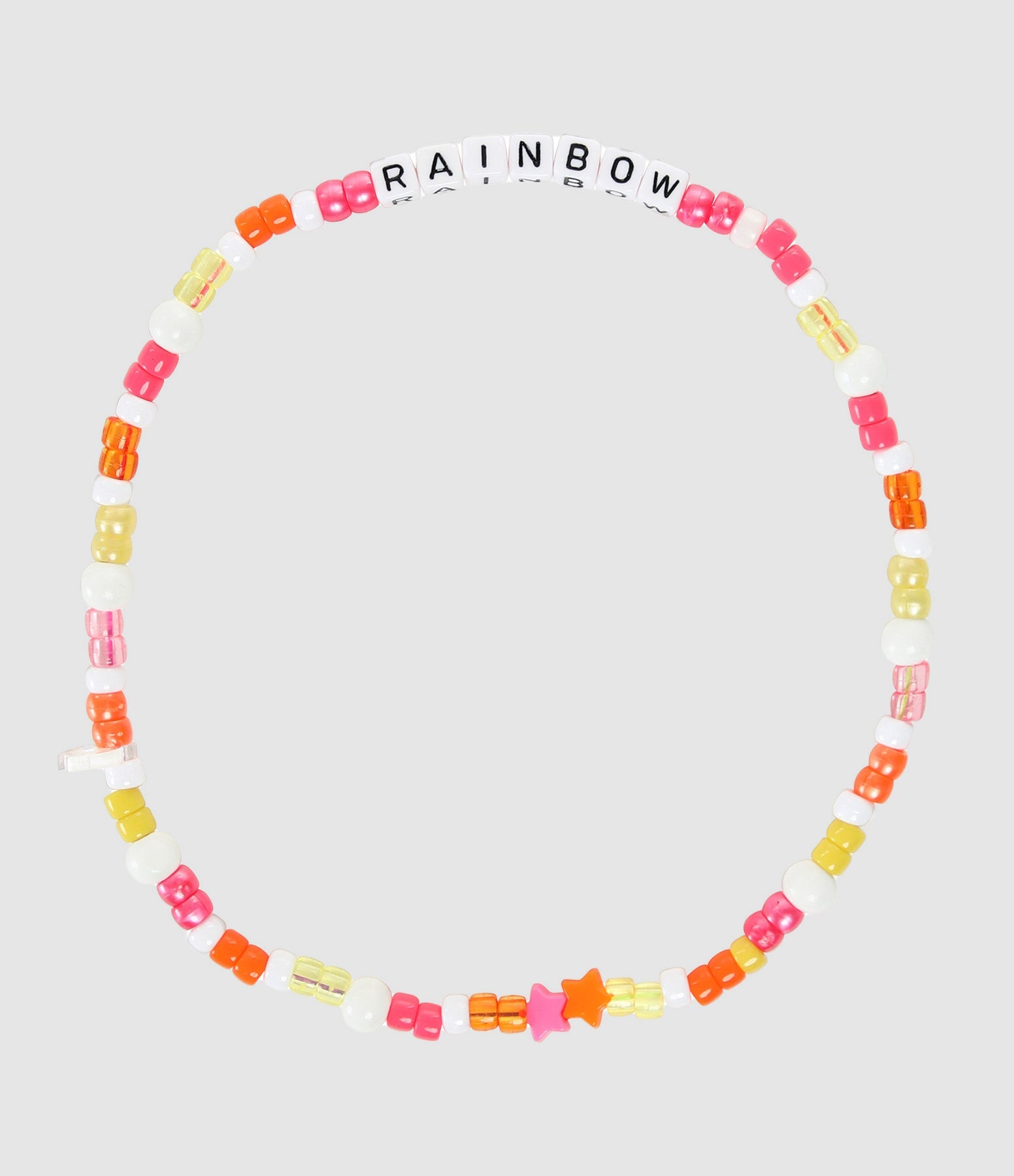 Lauren Rubinski - Collier Love Beads Rainbow Rose Orange - Femme