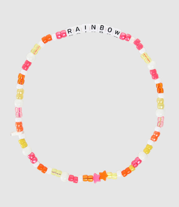 Lauren Rubinski - Collier Love Beads Rainbow Rose Orange - Femme