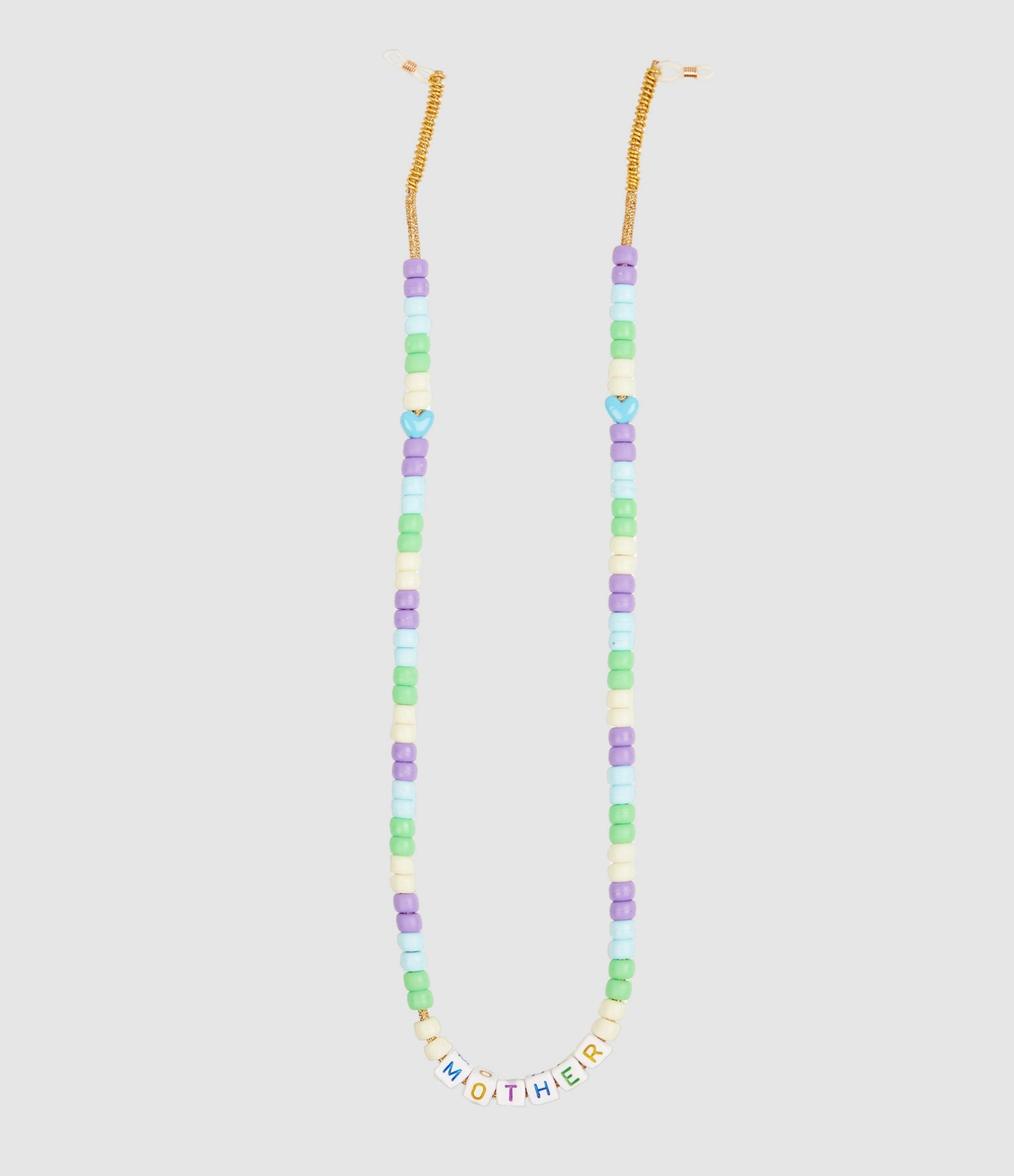 Lauren Rubinski - Chaîne De Lunettes Perles Love Beads Mother Vert - Femme