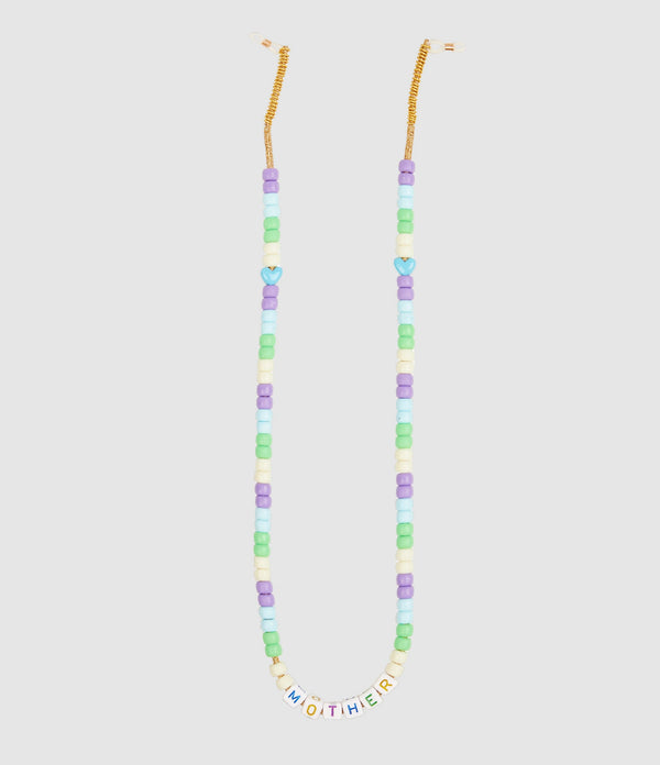 Lauren Rubinski - Chaîne De Lunettes Perles Love Beads Mother Vert - Femme