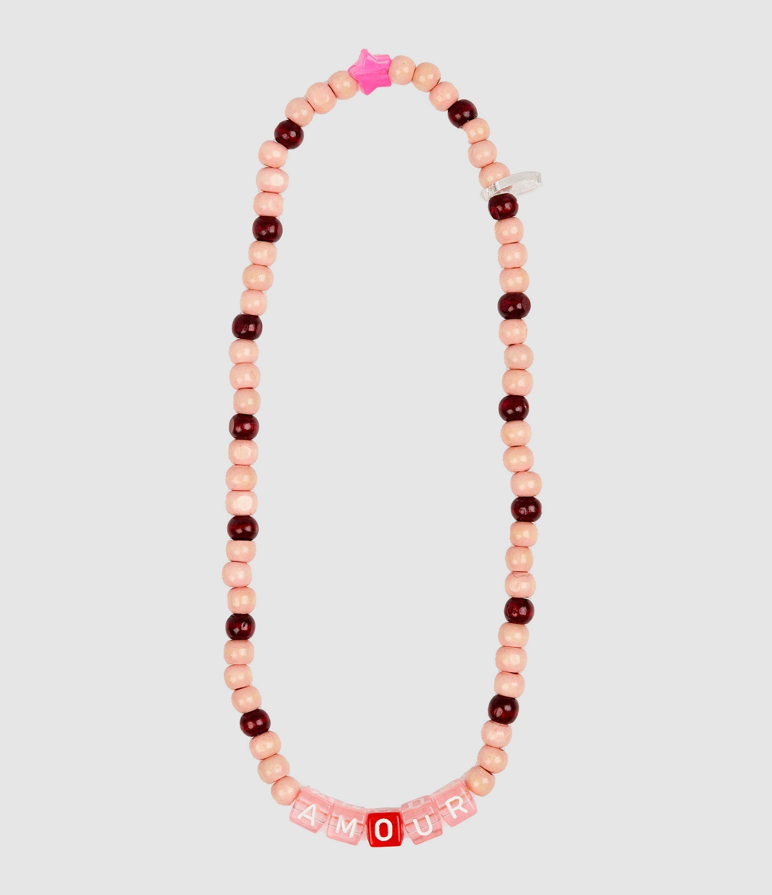 Lauren Rubinski - Collier Love Beads Amour Rose - Femme