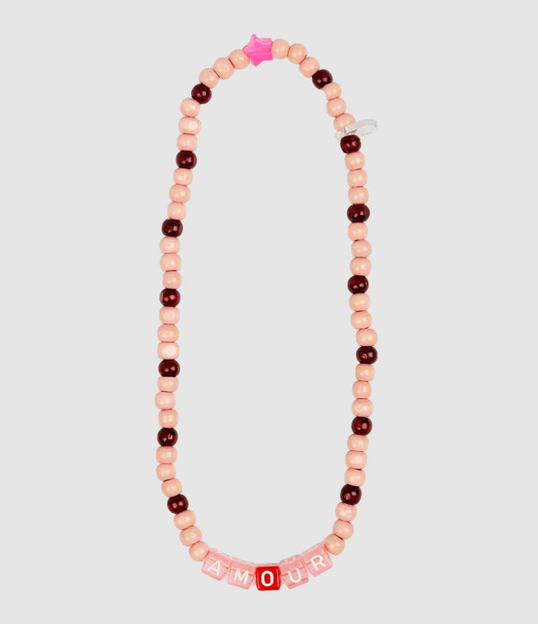 Lauren Rubinski - Collier Love Beads Amour Rose - Femme