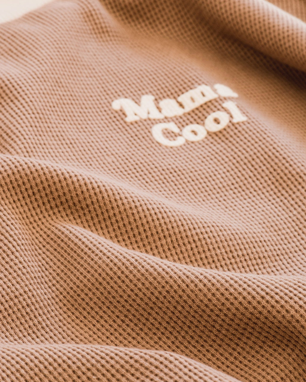 Le Haut De Pyjama Mama Cool En Coton Bio Nid D'Abeille - Praliné