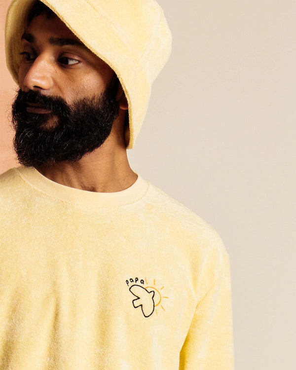 Sweatshirt Sacha - Papa Sun Bird - Vanille - Homme
