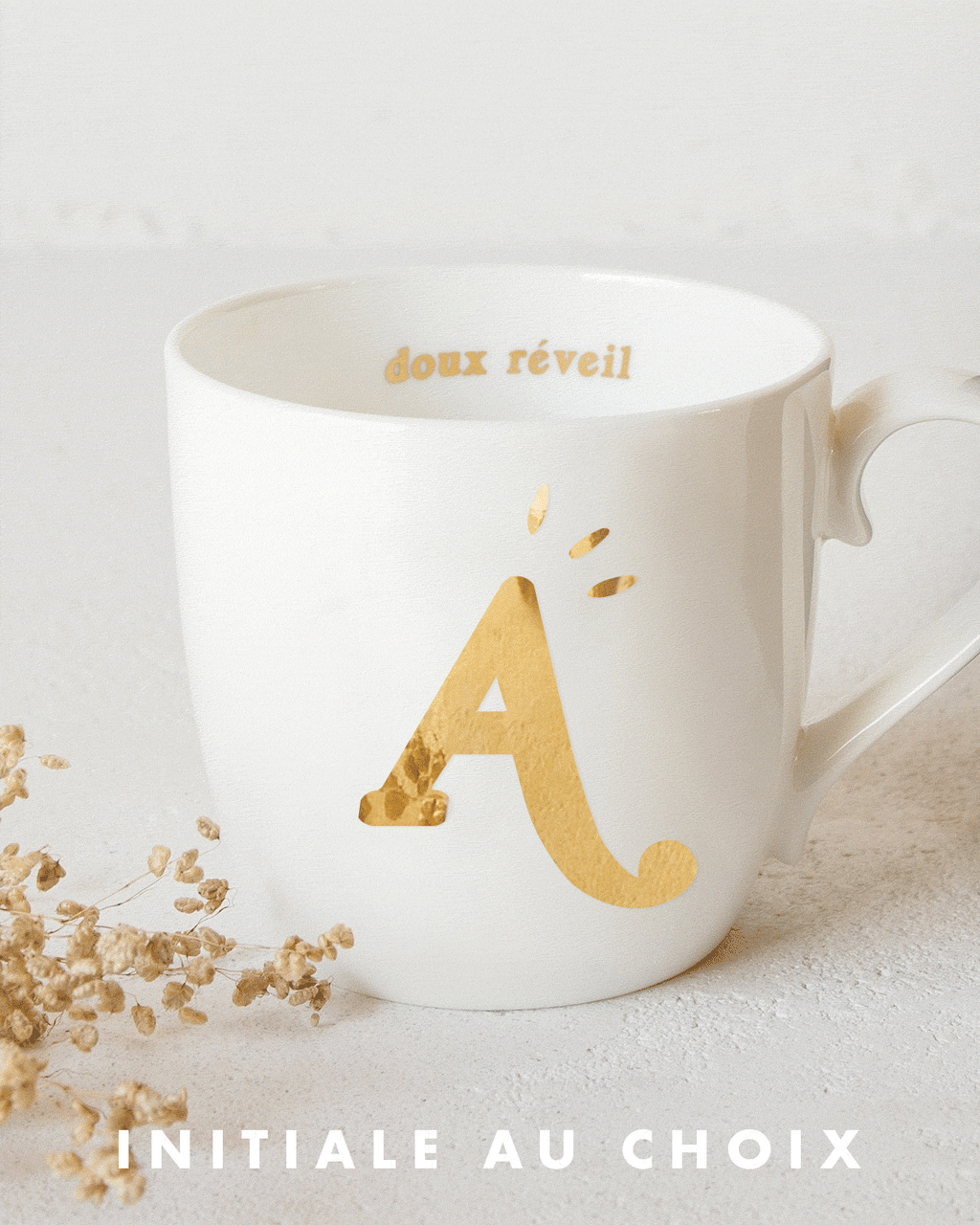 Le Mug Initiale Dorée
