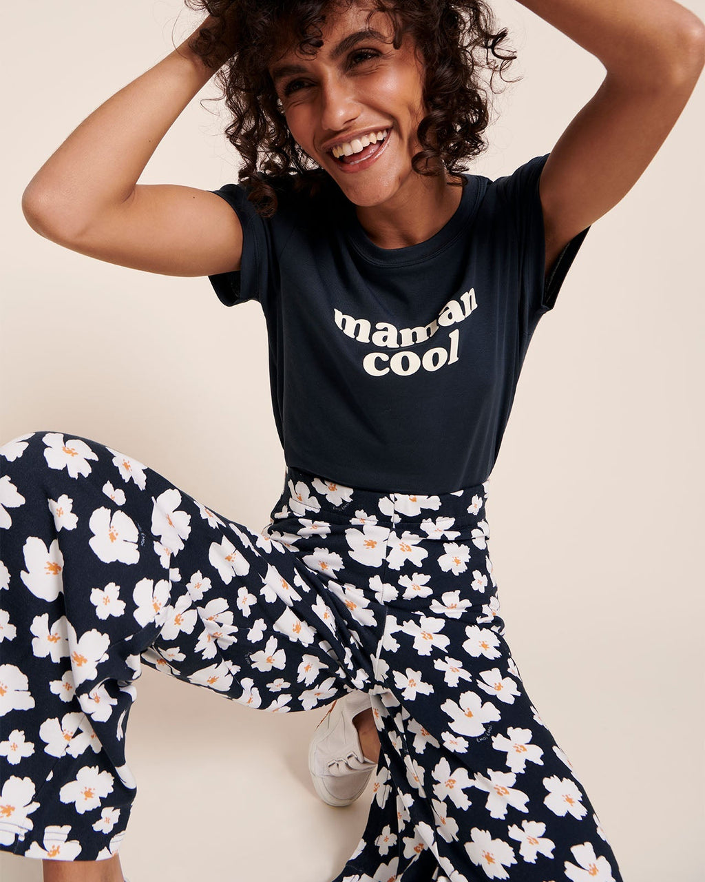 Le T-Shirt Maman Cool En Jersey Côtelé - Charbon