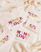 Le Sweat Brodé Brother Love En Coton Bio - Crème