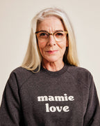 Le Sweat Brodé Mamie Love En Coton Bio - Gris Anthracite