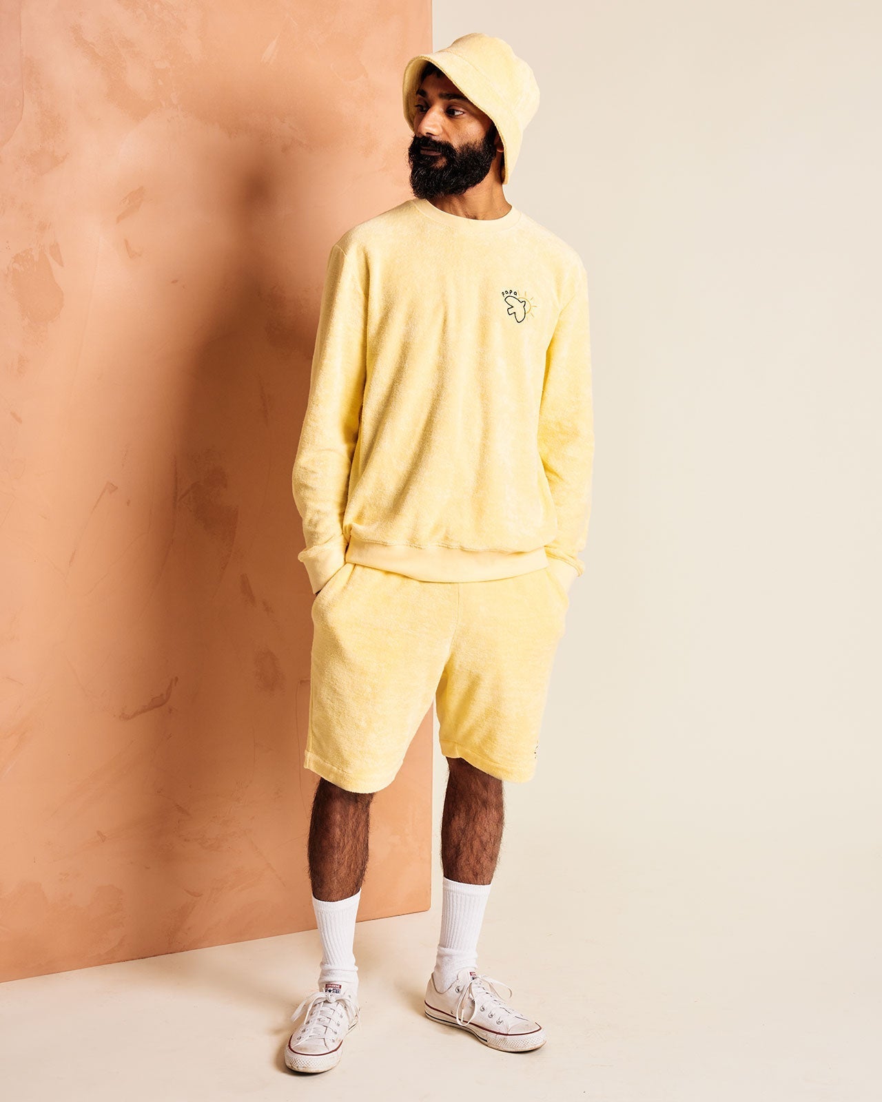 Sweatshirt Sacha - Papa Sun Bird - Vanille - Homme