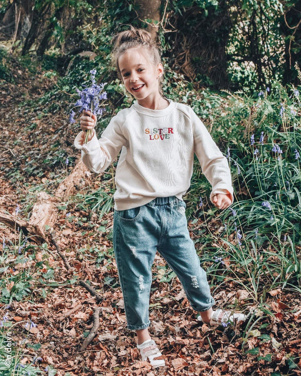 Le Sweat Brodé Sister Love En Coton Bio - Crème