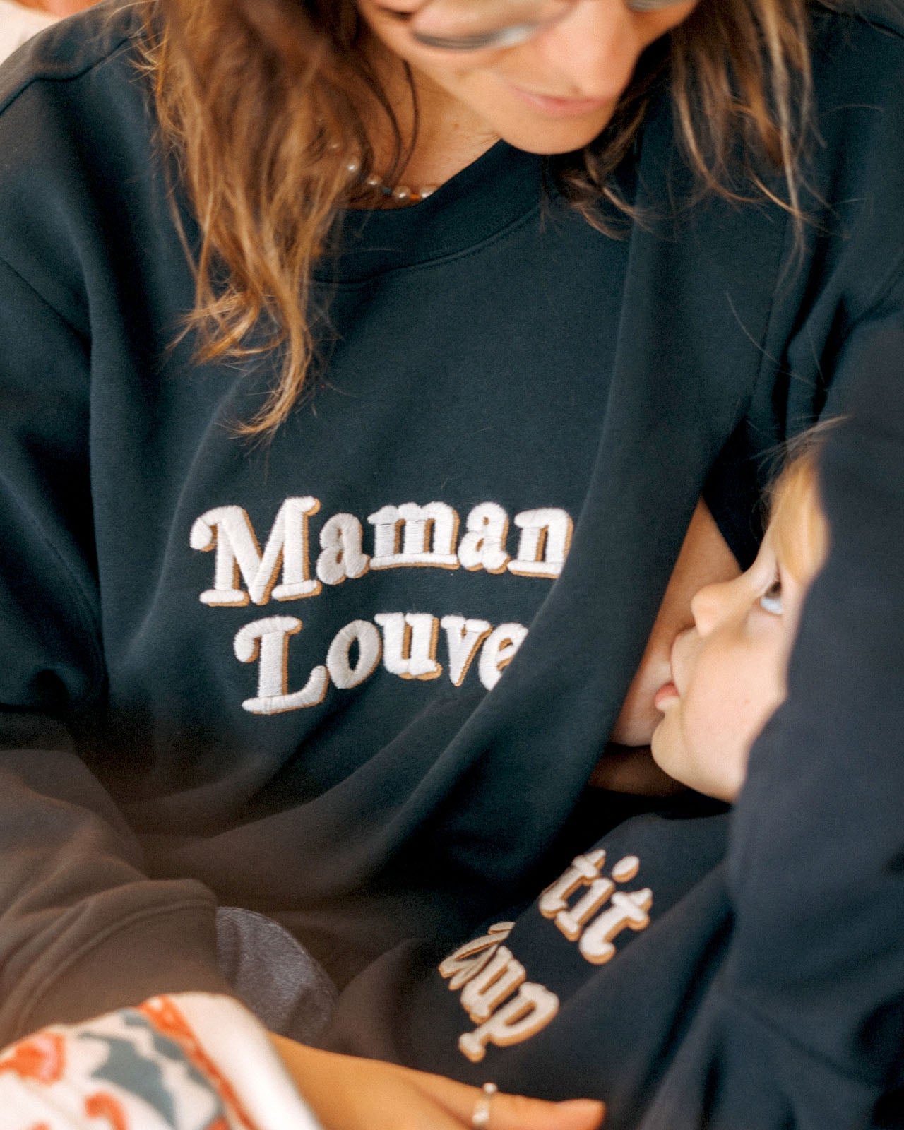 Le Sweat D'Allaitement Maman Louve Femme En Coton Bio - Charbon