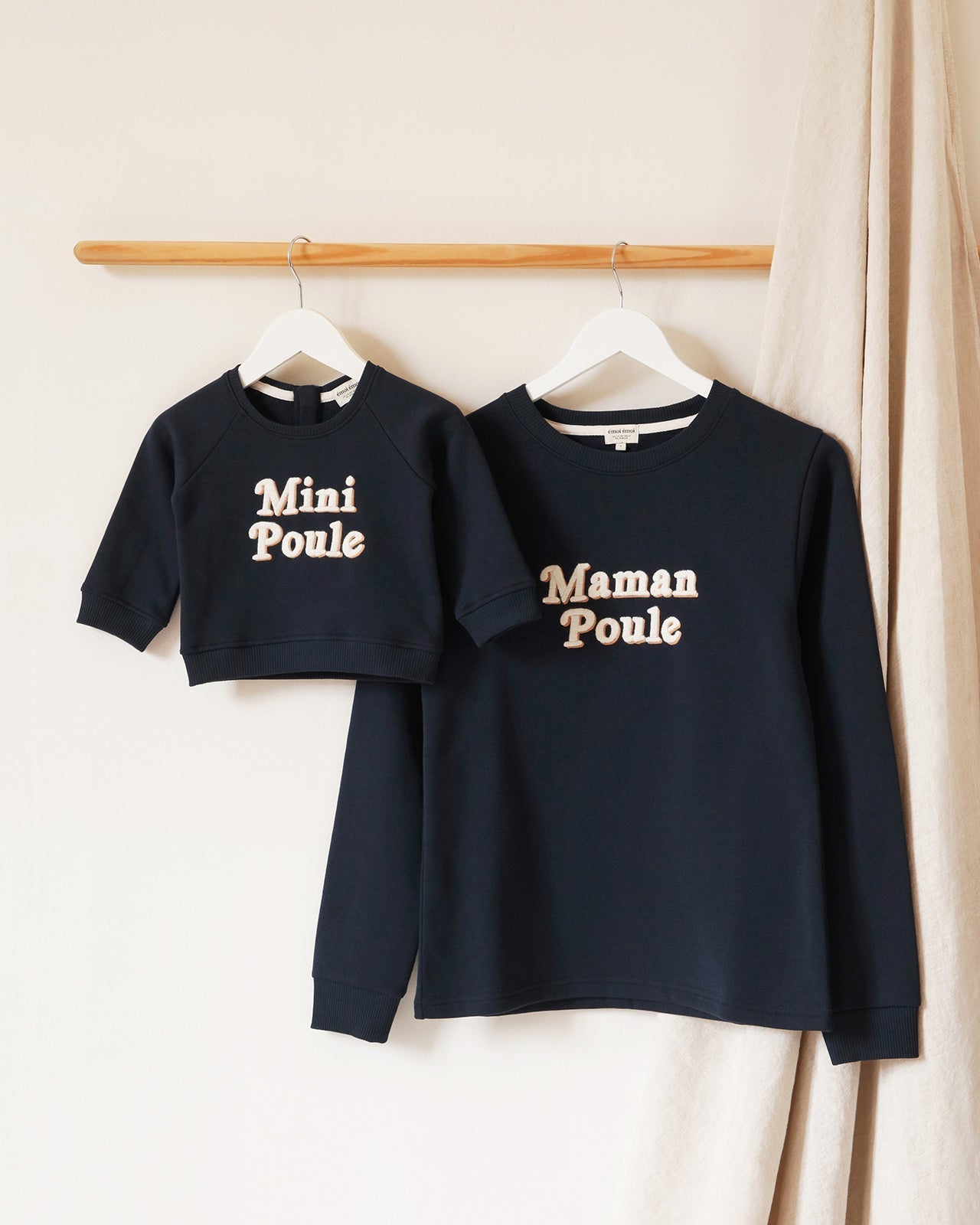 Le Sweat Maman Poule En Coton Bio - Charbon