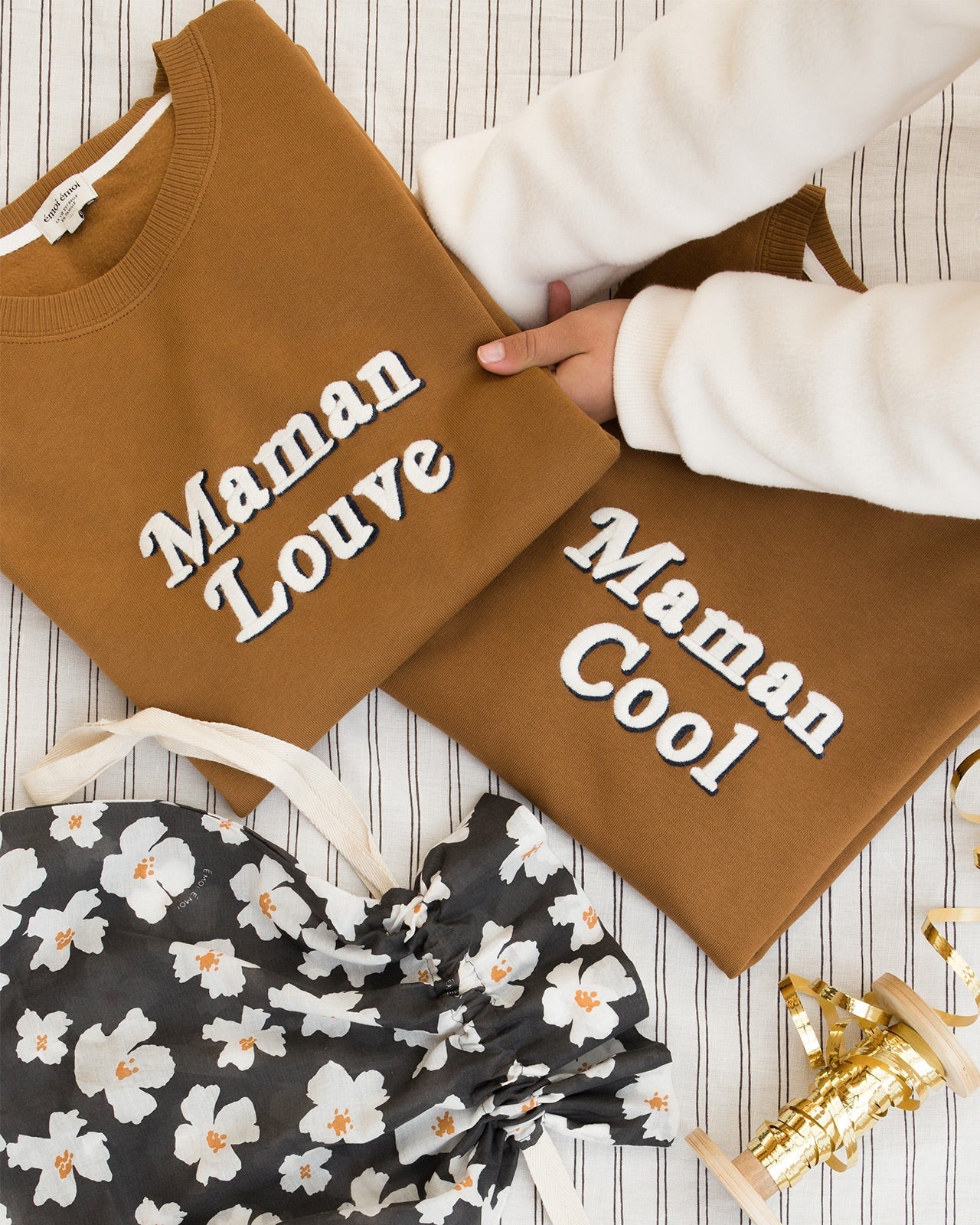 Le Sweat Maman Louve En Coton Bio - Caramel