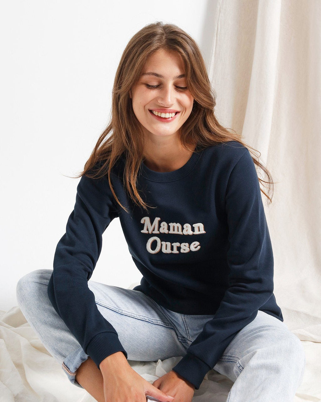 Le sweat Maman ourse en coton bio - charbon Sweatshirts CRS