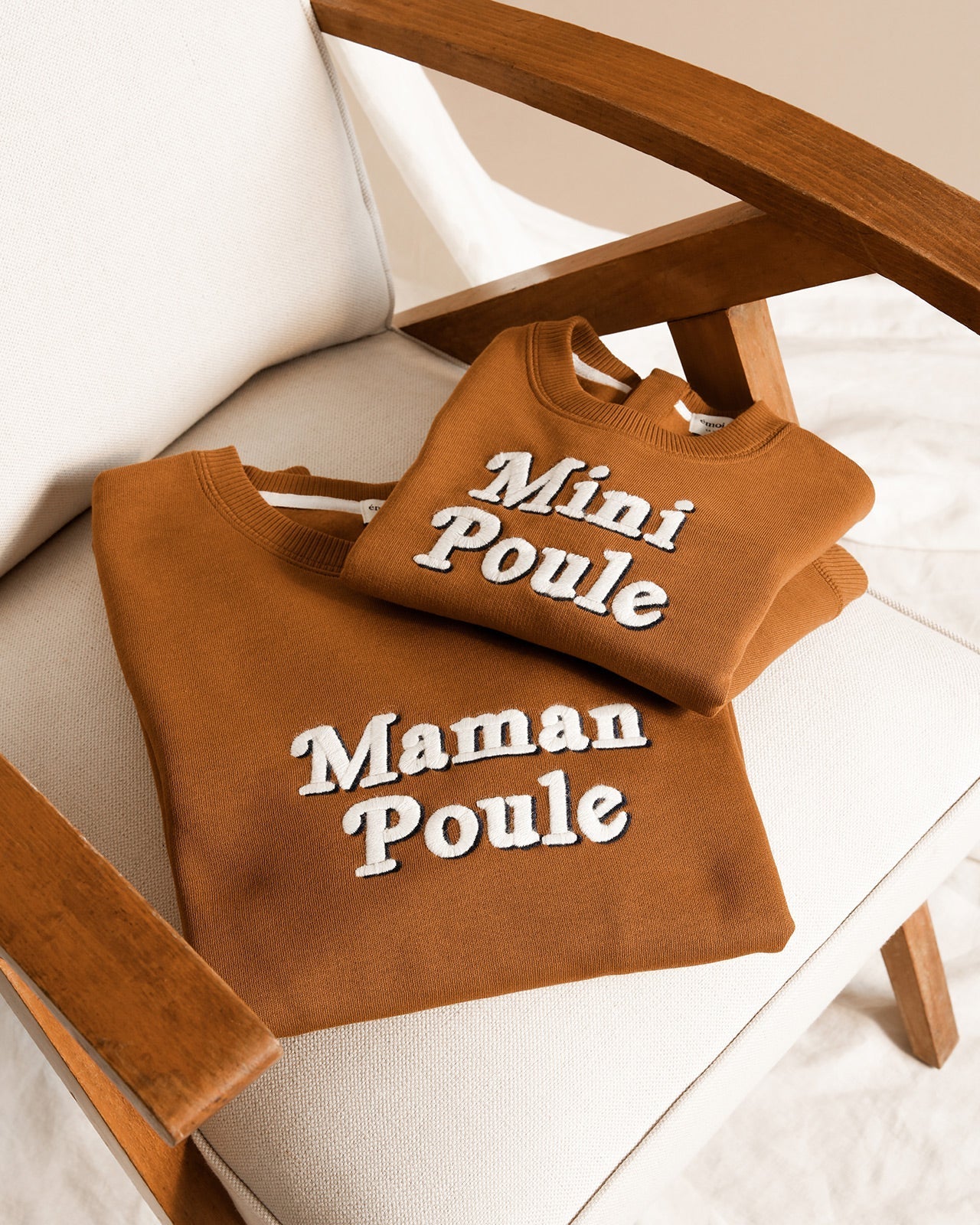 Le Sweat Maman Poule En Coton Bio - Caramel