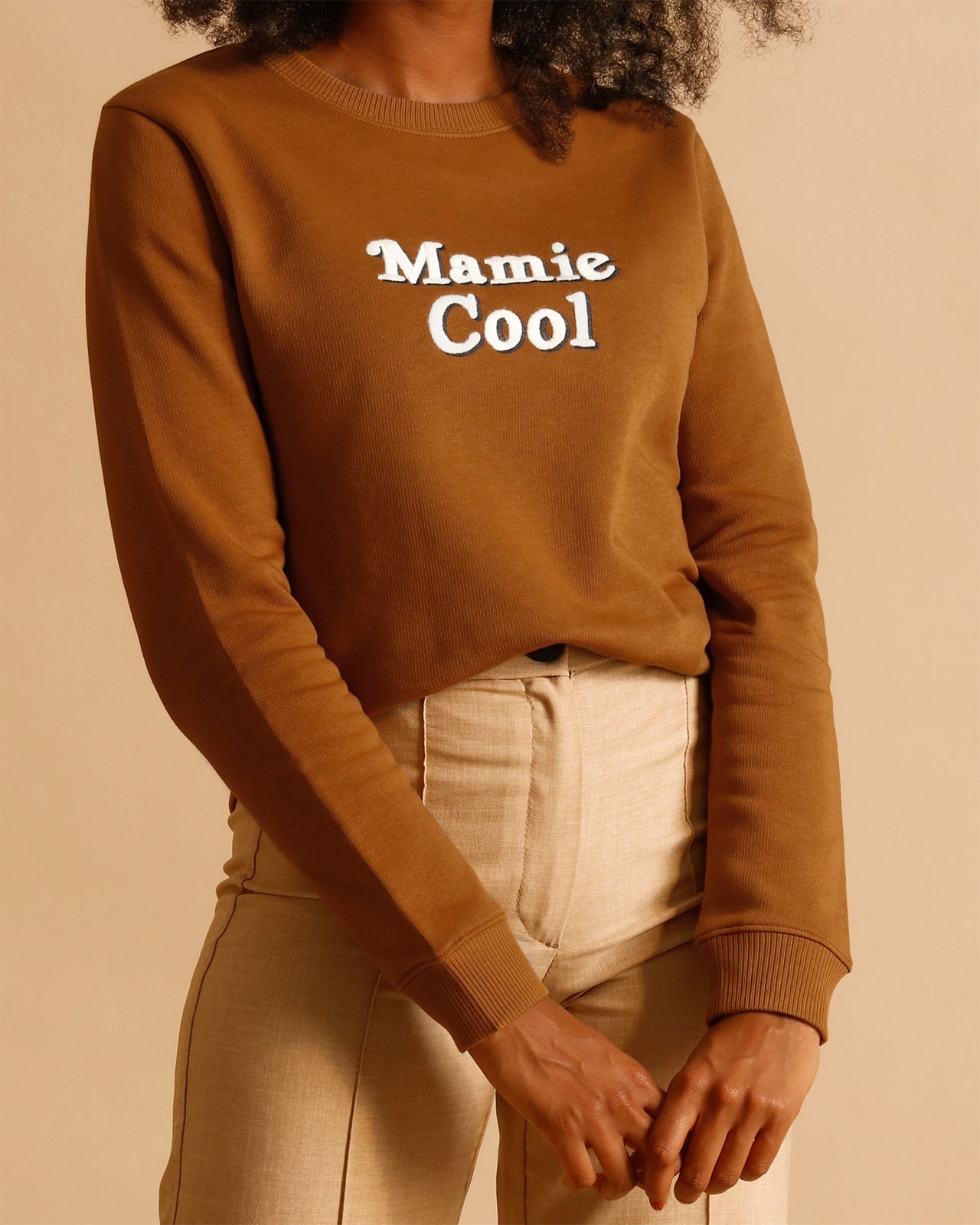 Le Sweat Mamie Cool En Coton Bio - Caramel