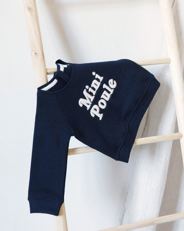 Le sweat Mini poule en coton bio - charbon Sweatshirts CRS