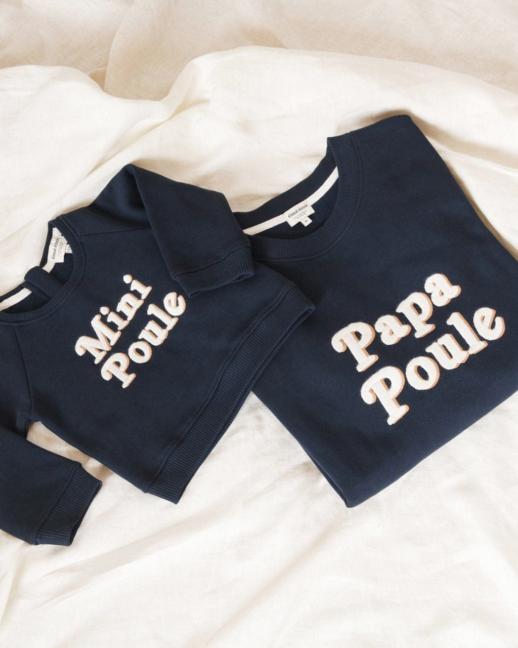 Le sweat Mini poule en coton bio - charbon Sweatshirts CRS