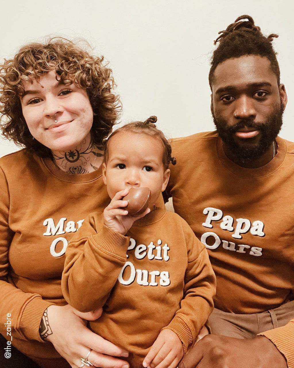 Le Sweat Papa Ours En Coton Bio - Caramel