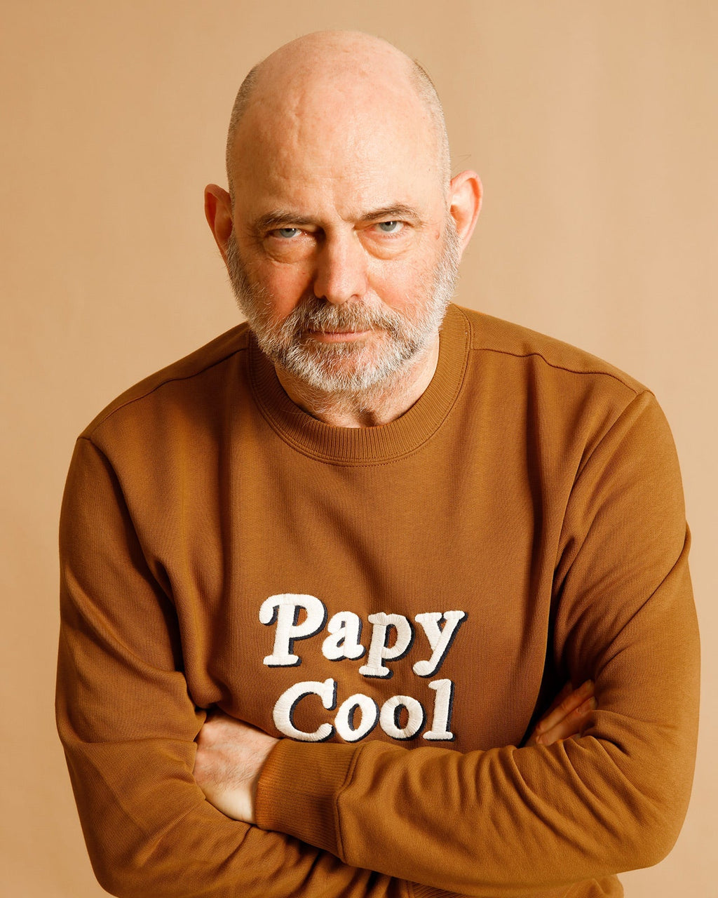 Le Sweat Papy Cool En Coton Bio - Caramel